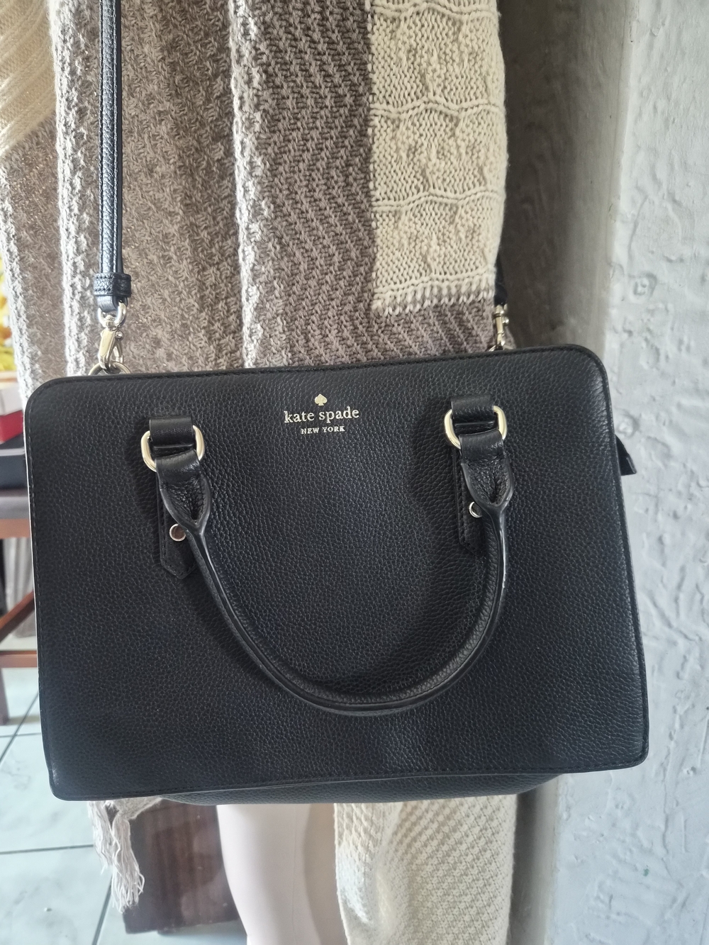 Kate Spade Black Leather Satchel
